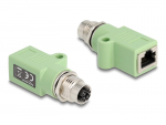 Adapter M12 (F) - RJ45 (F) X-code 8 pin