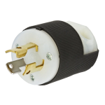 Lukustuv pistik, 15A, 125V, must-valge, L5-15P NEMA