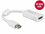 &Uuml;leminek Mini DisplayPort (M) - HDMI (F), 4K@60Hz, DP 1.4, HDR, Passive, valge