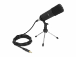 Professionaalne arvuti-podcasting-mikrofon XLR-pistikuga ja 3-pin stereopistikuga + adapter nutitelefonile ja tahvelarvutile