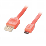 USB 2.0 kaabel A - Micro B 1.0m, lapik, p&ouml;&ouml;ratav, oranž