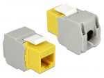 Modularpesa RJ45 Cat6 varjestamata, t&ouml;&ouml;riistavaba, kollane