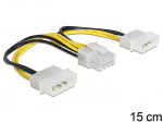 Toitekaabel Molex (M) 2 x 4pin - EPS (M) 8pin, 0.15m