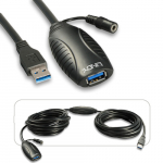 USB 3.0 pikenduskaabel (v&otilde;imendiga) 10.0m, Active, kuni 5Gbs (kuni 2 kaablit v&otilde;ib kokku panna)