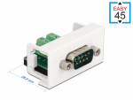 Easy 45 moodul: D-Sub 9 6-pin (M) - Terminal block 10-pin 22.5mm x 45mm