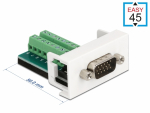 Easy 45 moodul: VGA (M) - Terminal block 22.5mm x 45mm