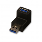 Adapter USB 3.0 A (F) - A (M), 90 kraadise nurgaga &uuml;les