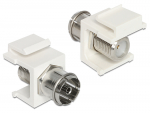 Keystone moodul: IEC-pistik (coax) / F-pesa, valge