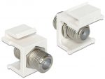 Keystone moodul: F-pesa, 75 Ohm, valge