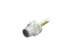 M12 konnektor, isane, 5pin, esipaneelile