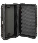 Relvakast 1178x718x427mm, veekindel, must, siseriiulitega, ratastega