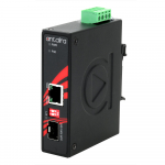 T&ouml;&ouml;stuslik PoE+ konverter: 10/100/1000T(X) to 100/1000 SFP, -40&deg; kuni 80&deg;C, kompaktne, DIN