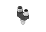 M12x1, Y-Splitter, emane M12x1 + isane M12x1
