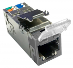 Modularpesa RJ45 Cat6a SLX varjestatud tolmuluugiga hall