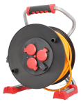 Maandusega pikendusjuhe 3 pesa / 40.0m rull kaablitrummel 1 x USB-A IP44 3G 1.5 mm&sup2; plastikust