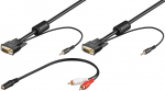 VGA + Audio 3.5mm kaabel 3.0m (kaasas &uuml;leminek 2xRCA-le)