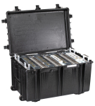 Seadmekast 15U 860x560x460mm, veekindel, must, riiuliraamiga, ratastega, 18.3kg