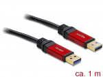 USB 3.0 kaabel A - A 1.0m, kullatud metall kestaga, premium