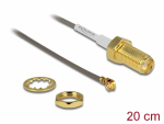 &Uuml;leminek antennile SMA - MHF I, 1.37, 20cm, 10mm keermega