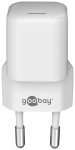 USB laadija 1 x USB-C PD, 100 - 240V > 5V, 3A, 30W, nano, kiirlaadija,valge