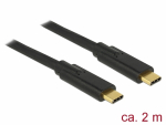 USB-C kaabel 2.0m, USB 3.1 5Gbps, 5A, must