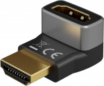 Adapter HDMI (M) - (F),90&deg; nurgaga &uuml;les, 8K 7680x4320@60Hz, Goobay plus
