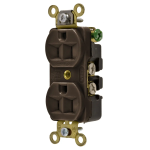 Pistikupesa 2-ne, 15A 125VAC, pruun, 5-15R NEMA