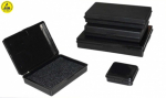 ESD plastist karp tr&uuml;kkplaadile 138x96x35mm + RIGID PE BLACK DISSIPATVIE FOAM