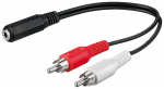 &Uuml;leminek 3.5mm (F) - 2xRCA (M) 0.2m