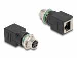 Adapter M12 (F) - RJ45 (F) D-code 4 pin