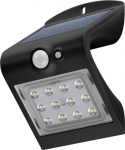 LED valgusti, liikumisandur, p&auml;ikesepaneel, 24W, 220lm, IP65, aku kuni 30h, must