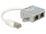 RJ45 10/100 pordi jagaja: 1 x CAT5 Ethernet, 1 x CAT5 ISDN