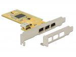 PCI kaart 3 x FireWire 1394a v&auml;list porti, 1 x FireWire 1394a sisemine port (Low profile komplektis)