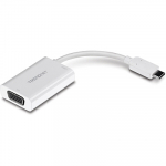 Konverter USB-C (M) - VGA (F) 1920x1200@60Hz, eraldi USB-C toide 0.1m, valge