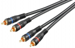 2xRCA kaabel 10.0m, topeltvarjega
