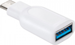 &Uuml;leminek USB-C(M)- USB 3.0 A(F), valge (Gen1-5Gbs)