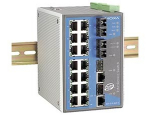 Switch: 14 x 10/100BaseT(X), 2 x 100BaseFX single-mode SC, 2 x 10/100/1000BaseT(X) v&otilde;i 1000BaseSFP, -40 kuni 75&deg;C