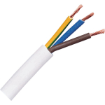 Toitekaabel 3x1,5mm&sup2; mitmesooneline, painduv, valge 100m/rull
