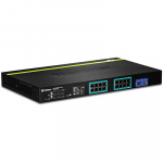 PoE+ Switch: 16 x 10/100/1000Mbps PoE+, 2 jagatud Mini-GBIC (SFP) pesa, Web Smart, r&auml;kitav, 185W