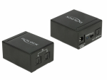 Toslink switch, 2 sisse / 1 v&auml;lja, metallist karbiga