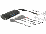 USB-C hub: 3x USB 3.0-A, 1x VGA, must