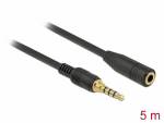 3.5mm pikenduskaabel 5.0m, 4pin, must