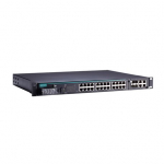IEC 61850-3 modulaarne switch: 28 porti (lisaks 1 pesa fast v&otilde;i gigabit moodulile) 1 x 88-300VDC v&otilde;i 85-264VAC, 40 kuni 85&deg;C