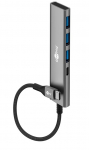 USB-C 3.2 hub: 3x USB 3.2, 1x USB-C 3.2, 5Gbit/s, Slim, hall
