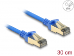 V&otilde;rgukaabel Cat8.1 F/FTP 0.3m, Slim, sinine