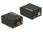 Konverter TosLink/ Digital Coaxial - 2xRCA (analoog audio)