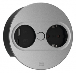 Pistikupesa Twist 2 1 x CEE7/3 0.2m, 1 x USB-A, 1 x USB-C, matt h&otilde;be