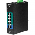 T&ouml;&ouml;stuslik PoE Switch: 8 x 10/100/1000Mbps PoE+, 2 x 10/100/1000Mbps SFP, Layer 2, IP30, -40 to 75 &ordm;C