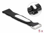 Takjapael kaabliside 20mm x 203mm, aasaga, markeeritav, must, (5.tk)