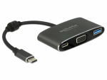 &Uuml;leminek USB-C (M) - VGA 1920x1200@60Hz, 1x USB 3.1 A, 1x USB-C, lisatoite v&otilde;imalus